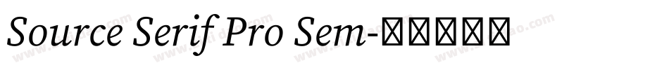 Source Serif Pro Sem字体转换